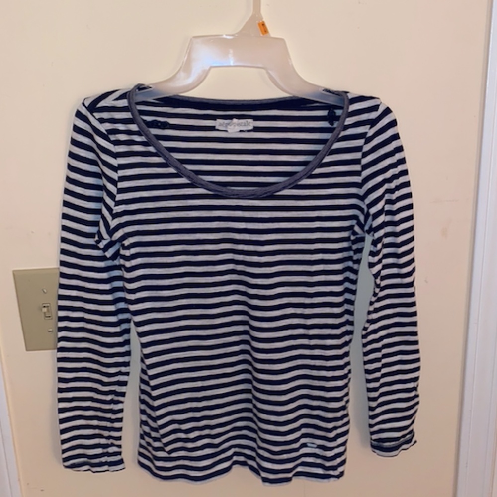 Navy Blue/Black Striped Shirt